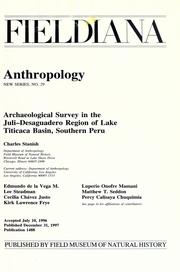 Archaeological survey in the Juli-Desaguadero region of Lake Titicaca Basin, Southern Peru by Charles Stanish