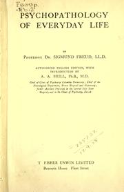 Cover of: Psychopathology of everyday life by Sigmund Freud