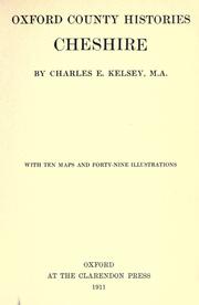 Cover of: Cheshire by Charles E. Kelsey