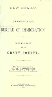 Cover of: Report as to Grant County.