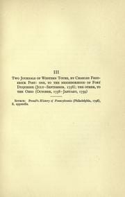 Cover of: Two journals of western tours by Christian Frederick Post