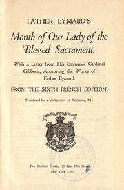 Cover of: Mois de Marie de Notre-Dame du T.S. Sacrament