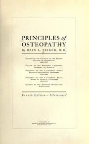 Cover of: Principles of osteopathy by Dain L. Tasker