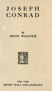 Cover of: Joseph Conrad. by Hugh Walpole