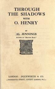 Cover of: Through the shadows with O. Henry by Al Jennings