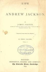 Cover of: Life of Andrew Jackson. by James Parton