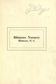 Cover of: Biltmore Nursery, Biltmorse, N.C. by Biltmore Nursery (Biltmore, N.C.)