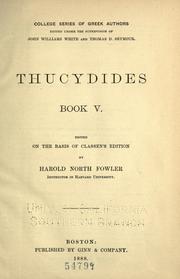 Cover of: Thucydides, book V.