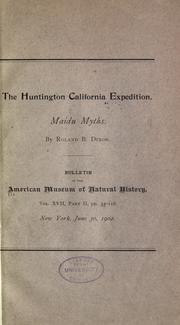 Cover of: Maidu myths. by Roland Burrage Dixon