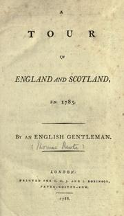 Cover of: tour in England and Scotland, in 1785