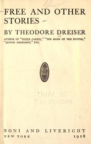 Cover of: Free by by Theodore Dreiser...