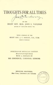 Cover of: Thoughts for all times by John S. Vaughan
