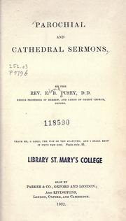 Cover of: Parochial and cathedral sermons