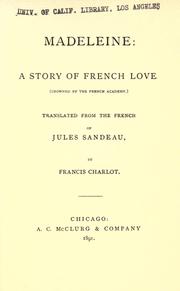 Cover of: Madeleine by Jules Sandeau