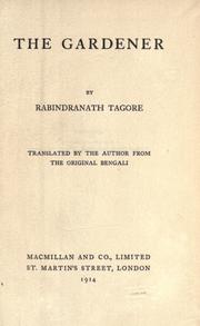 Cover of: The gardener. by Rabindranath Tagore