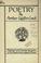 Cover of: Poetry.