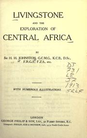 Cover of: Livingstone and the exploration of Central Africa.