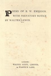Poems of R. W. Emerson