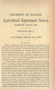 Cover of: A bacterial disease of corn