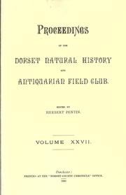 Cover of: Proceedings. by Dorset Natural History and Archaeological Society