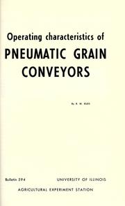 Cover of: Operating characteristics of pneumatic grain conveyors