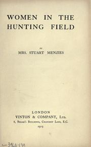 Cover of: Women in the hunting field