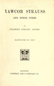 cover of Yawcob Strauss