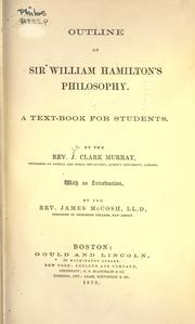 Cover of: Outline of Sir William Hamilton's philosophy: a textbook for students