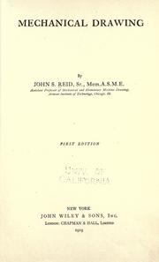 Cover of: Mechanical drawing by Reid, John S., Reid, John S.