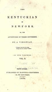 Cover of: The Kentuckian in New-York.
