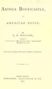 Cover of: Arthur Bonnicastle: an American novel