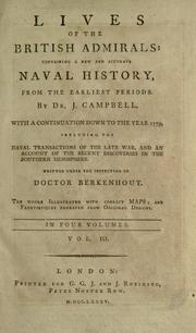 Cover of: Lives of the British admirals by Campbell, John