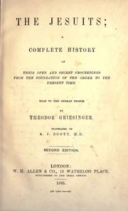 Cover of: The Jesuits by Theodor Griesinger
