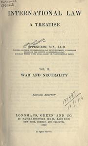 International law by L. Oppenheim, Robert Jennings, Arthur Watts, Ronald Roxburgh