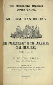 Cover of: The palaeontology of the Lancashire coal measures. by Herbert Bolton