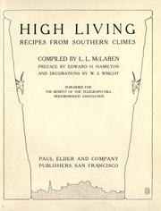 Cover of: High living: recipes from southern climes