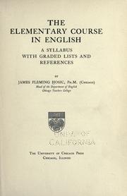 Cover of: The elementary course in English by Hosic, James Fleming