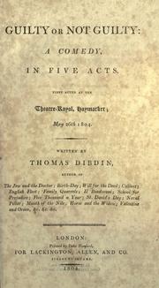 Cover of: Guilty or not guilty by Thomas John Dibdin, Thomas John Dibdin