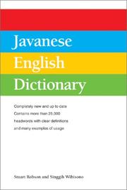Cover of: Javanese English dictionary by Robson S. O.