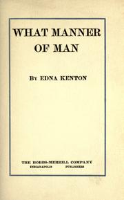 Cover of: What manner of man