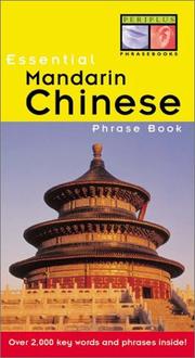 Cover of: Essential Mandarin Chinese Phrase Book (Periplus Essential Phrase Books) (Periplus Essential Phrase Books) | Philip Yungkin Lee