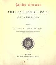 Cover of: Old English glosses