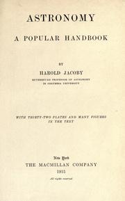 Cover of: Astronomy by Harold Jacoby