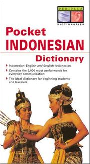Cover of: Pocket Indonesian dictionary