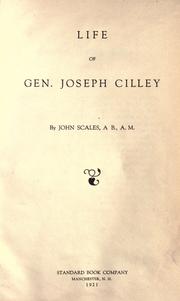 Cover of: Life of Gen.: Joseph Cilley