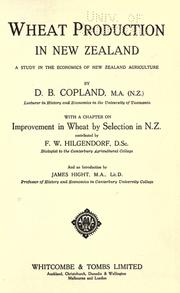 Cover of: Wheat production in New Zealand by Copland, D. B., Copland, D. B.