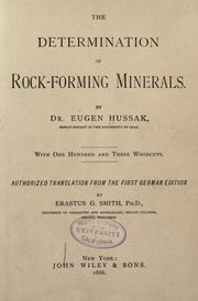 Cover of: The determination of rock-forming minerals. by Eugen Hussak, Eugen Hussak