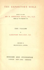 Cover of: The Psalms by Alexander Maclaren, Alexander Maclaren