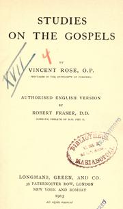 Cover of: Studies on the Gospels by Vincent Rose