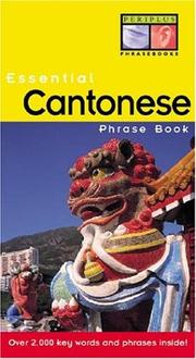 Cover of: Essential Cantonese phrase book